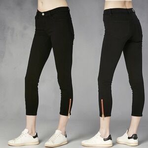 Etienne Marcel Signature Skinny Crop Pant Black Size 28 Ankle Zip NWT